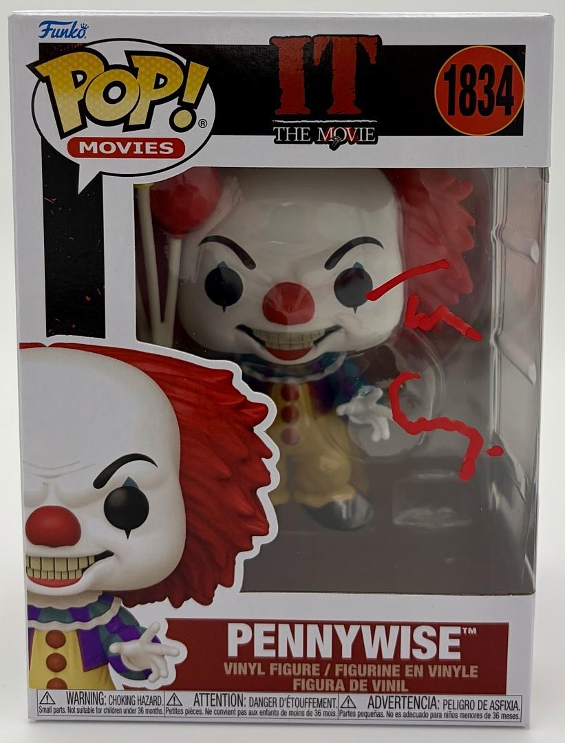 Tim Curry Signed RARE Funko #1834 "Pennywise" (IT: The Movie) - OC Celebrity Marketing COA